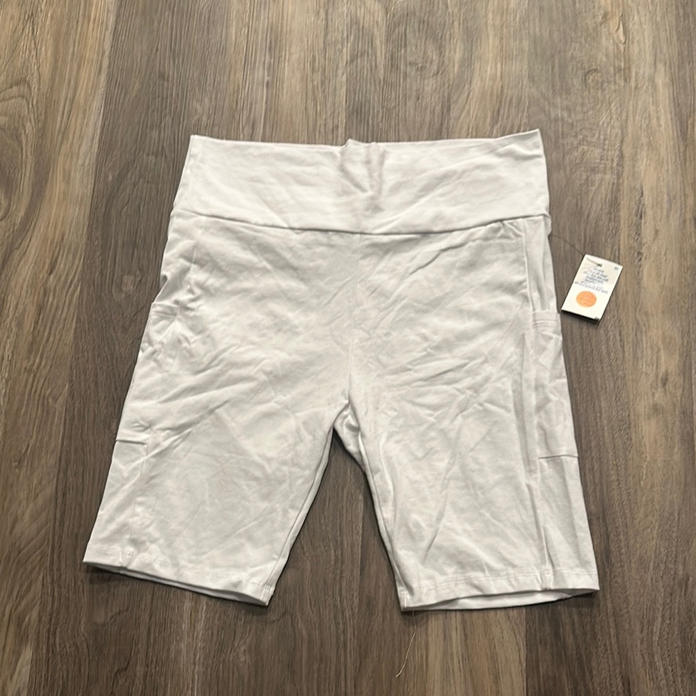 White High-Waisted Shorts